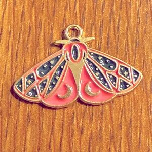Multicolored Elegant Fun Moth Charm Pendant- Perfect for Jewelry